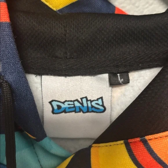 Denis Colorful Geometric Hoodie Size: Large NWOT - Picture 3 of 4